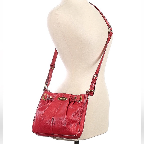 Brahmin Bags Brahmin Red Leather Crossbody Bag Poshmark